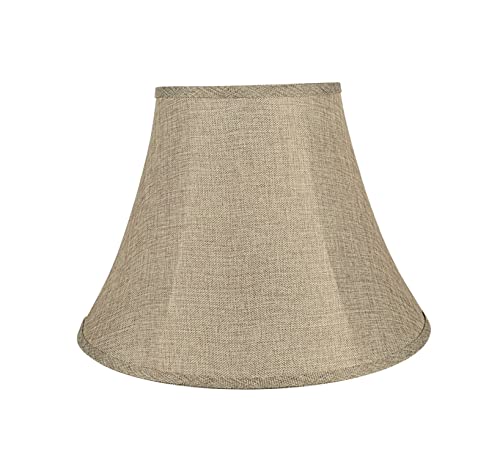 38001 Transitional Bell Shaped Collapsible Spider Construction Lamp Shade in Wheat