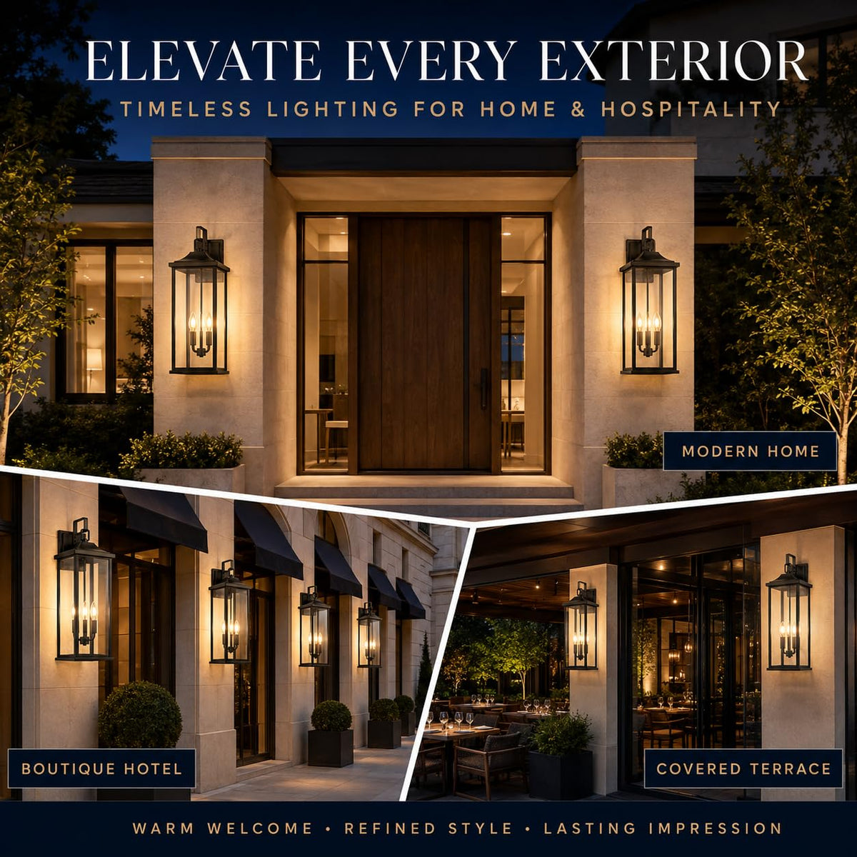 24 Inch 2 Pack Outdoor Wall Sconce (24 inch-2Pack)
