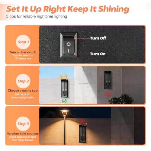 20 Inch Extra Large Solar Lanterns with Motion Sensor Solar Lights Outdoor (20in)