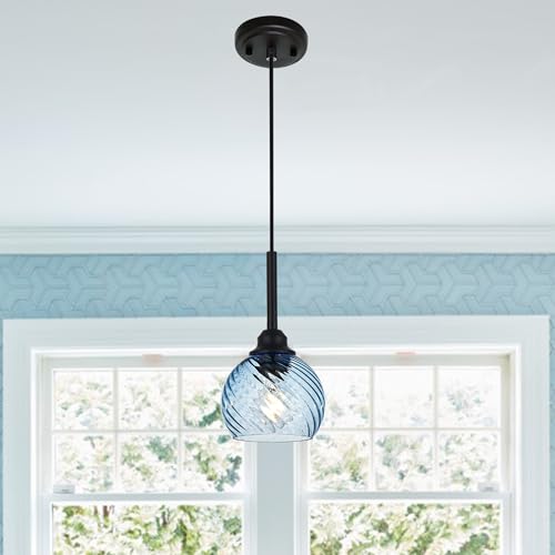 Kitchen Pendant Lighting Over Sink 1 (Blue / 1-Light-1 Pack)
