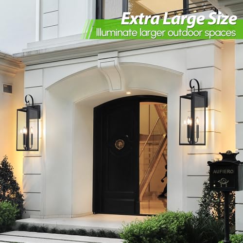 23" Large Outdoor Wall Light (Matte Black / 23.2")