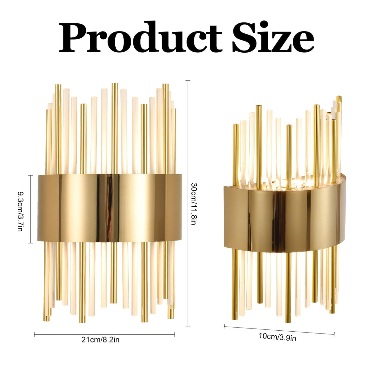 Gold Sconces Wall Set of 2 (Gold two sets)