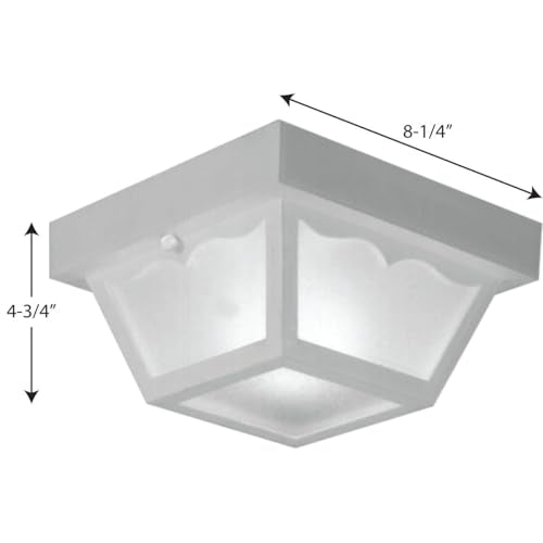 8.25" 1 Light Flush Mount Light (White / 8.25-Inch Diameter x 4.75-Inch Height / 1-Light)