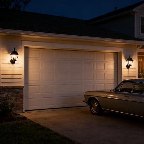 Dusk to Dawn Outdoor Porch Light Wall Mount (Black / Dusk to Dawn Version)