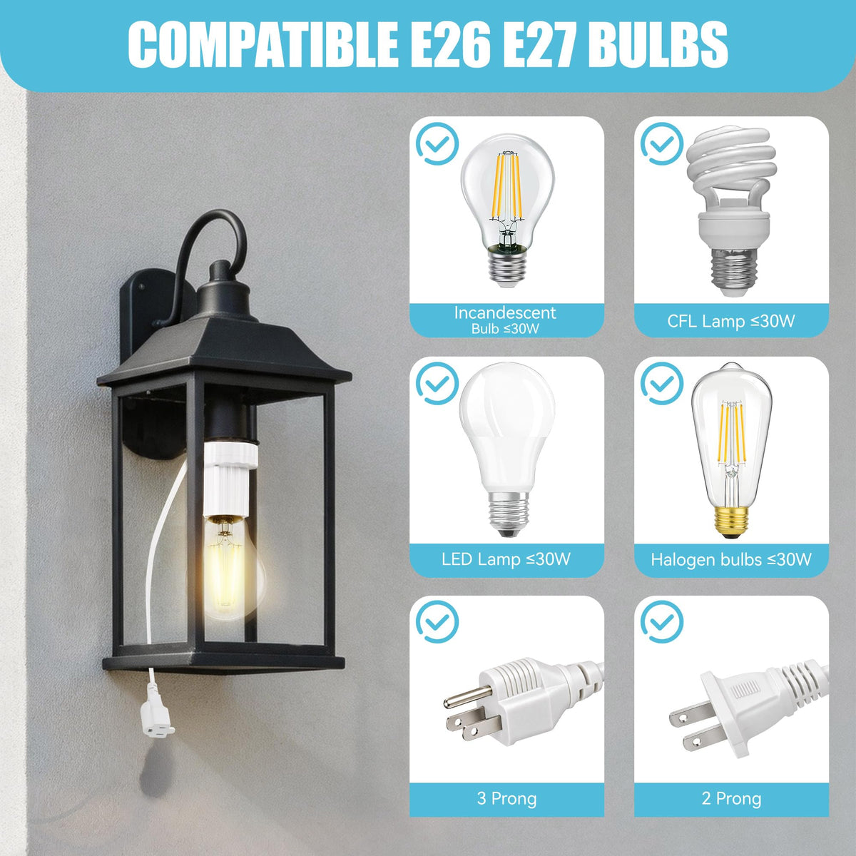 3 in 1 Light Socket Outlet Adapter (White)