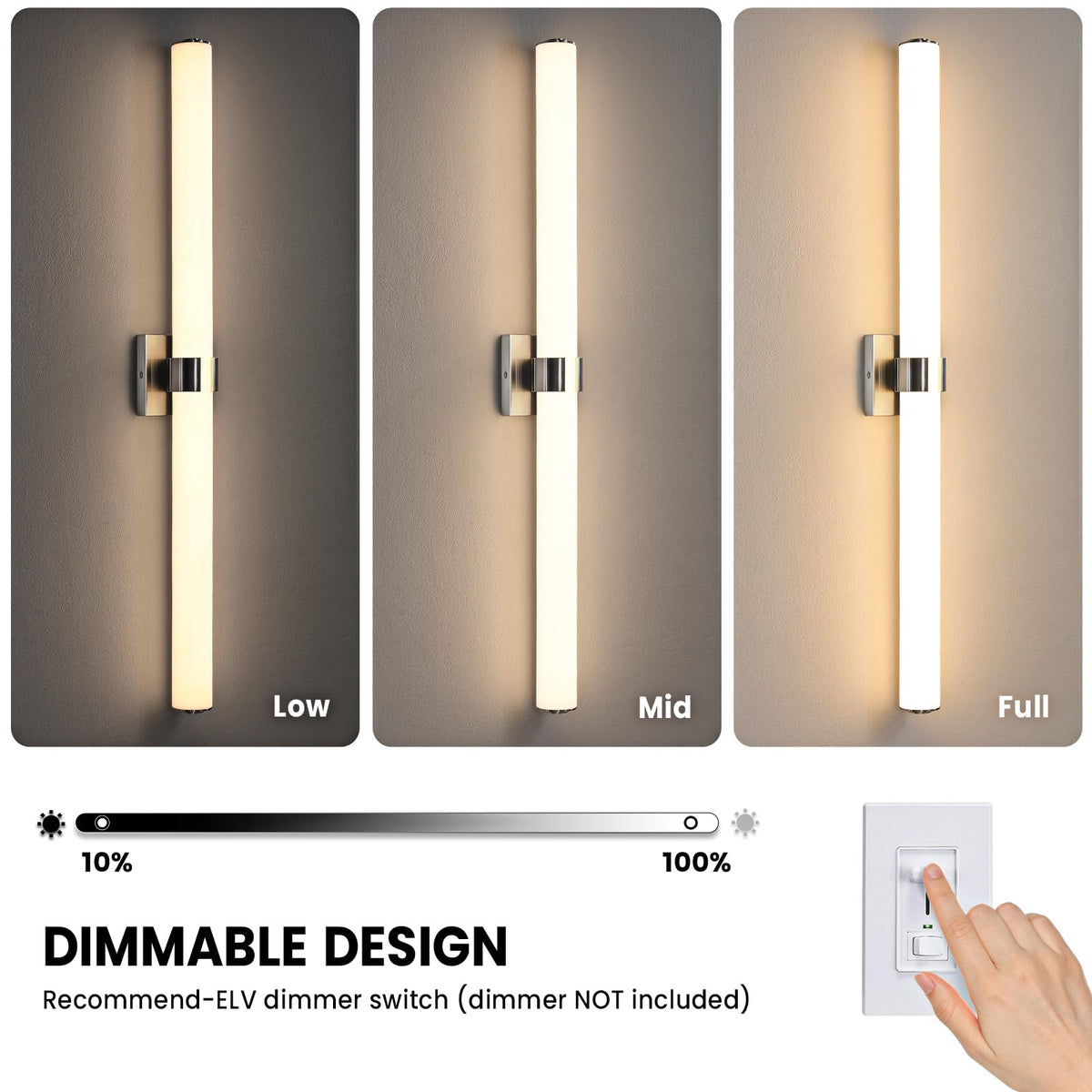 Bathroom Vanity Light Fixtures (Brushed Nickel / 39 INCH)