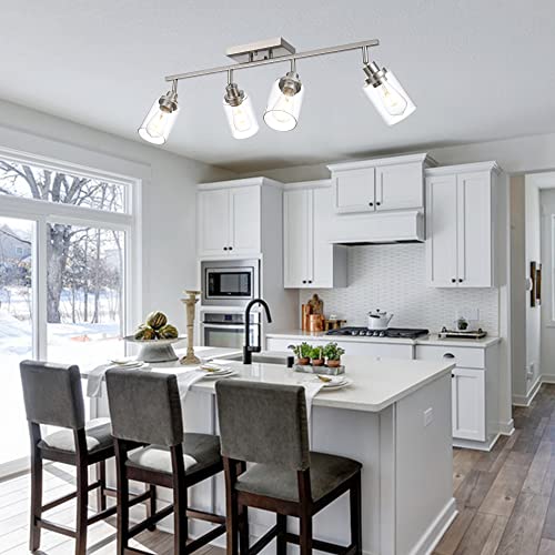 4 Light Track Lighting Kit 28.7 Inch Bathroom Vanity Light Fixtures (Brushed Nickel / 4-Light)
