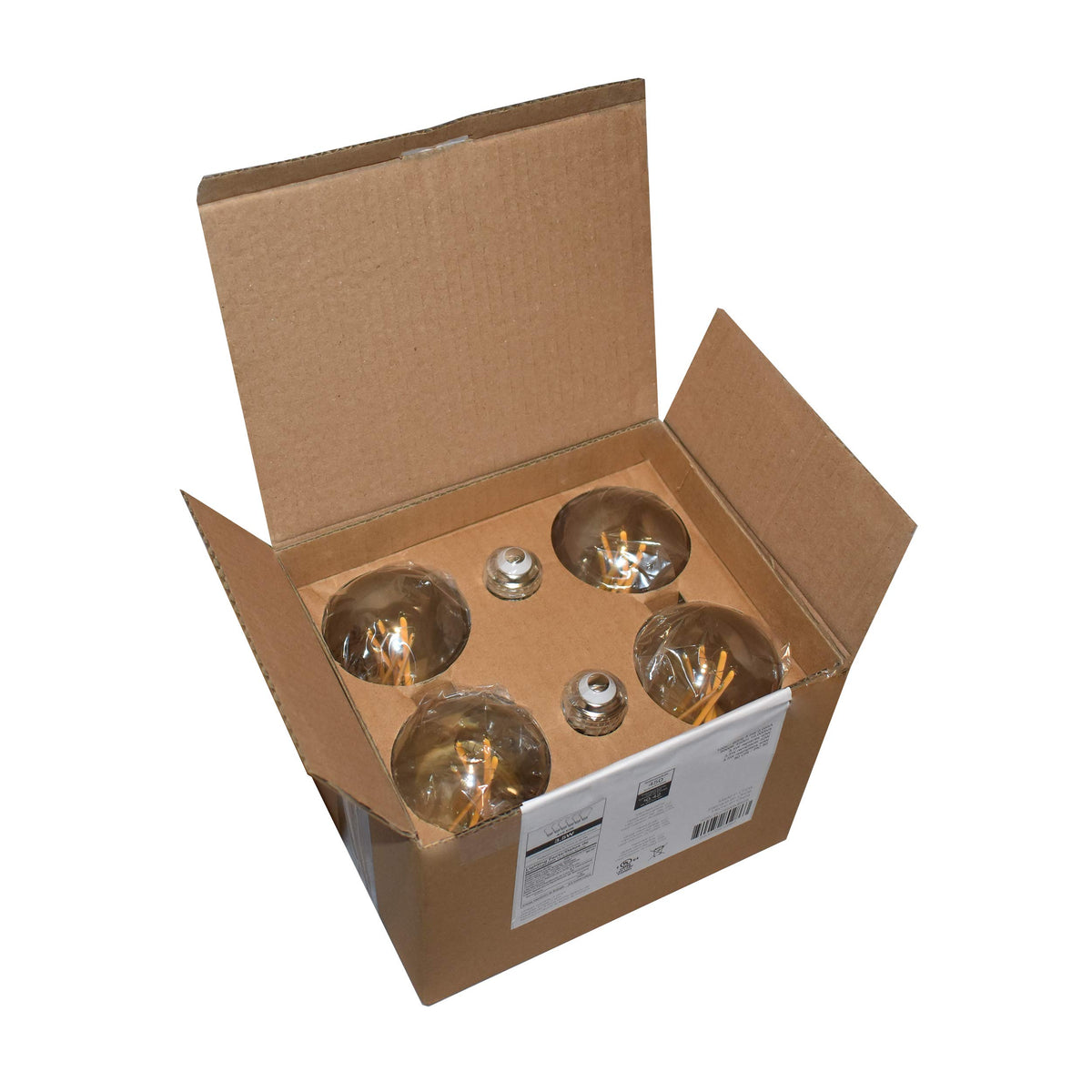 A19 LED Light Bulbs (6 Count (Pack of 1) / Clear, Daylight)