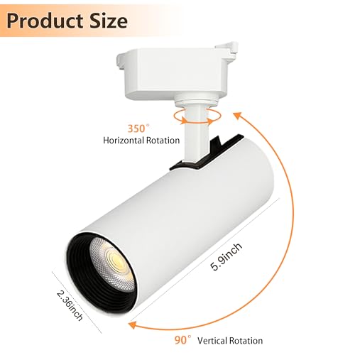 24 Pack White H Type LED Track Lighting Kit 3000K