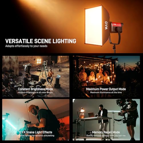 GVM SD500B LED Video Light Kit (2 Packs with softbox)