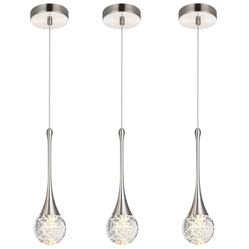 1 Light Modern Black Crystal Chandelier