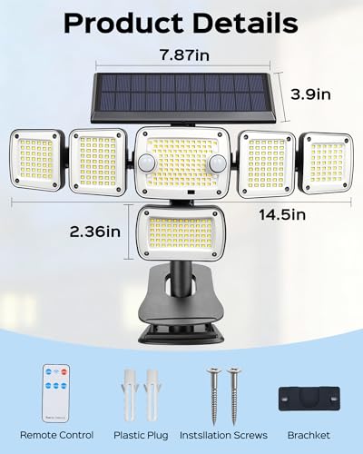 Solar Flood Lights Outdoor (Clamp / 1Pack)