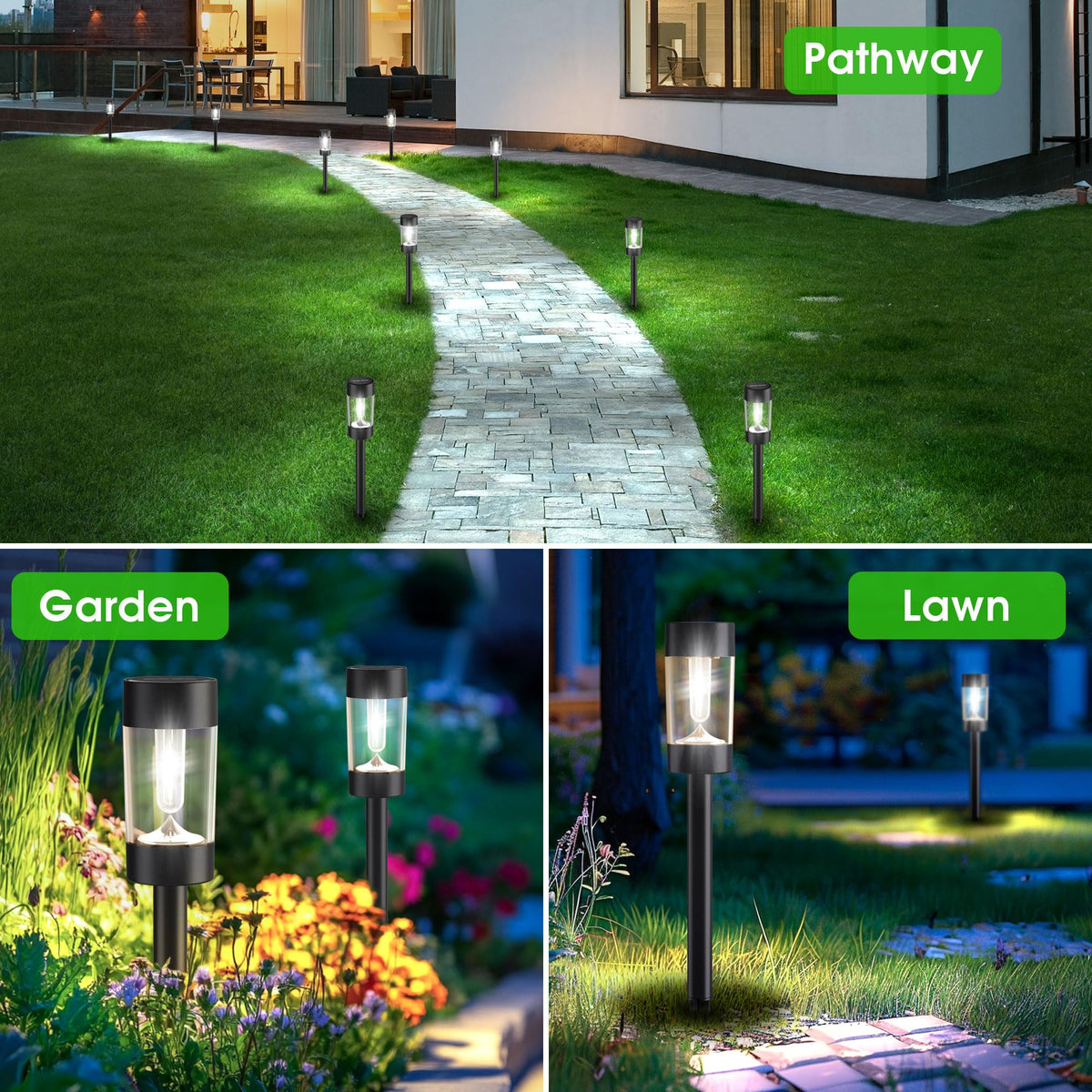 Solar Pathway Lights Outdoor Waterproof (Cold)
