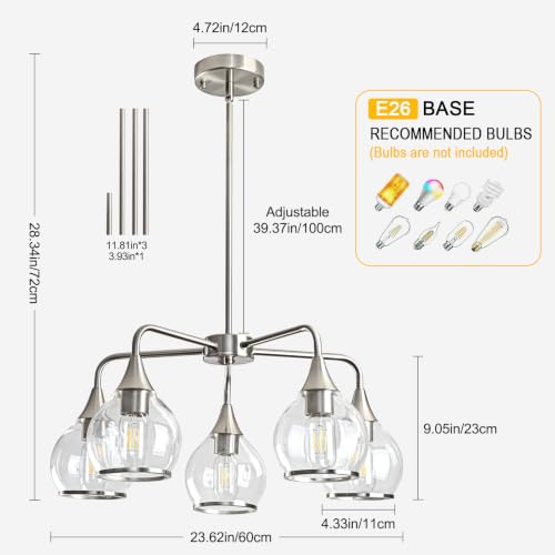 Island Light for Kitchen (Brushed Nickel / 5-Light-A)