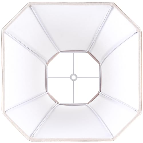 Beige Square Cut Corner Bell Lamp Shade Medium Lampshade 6.5``Top×13``Bottom×10.6``Hight (13IN 1 PACK / Beige)