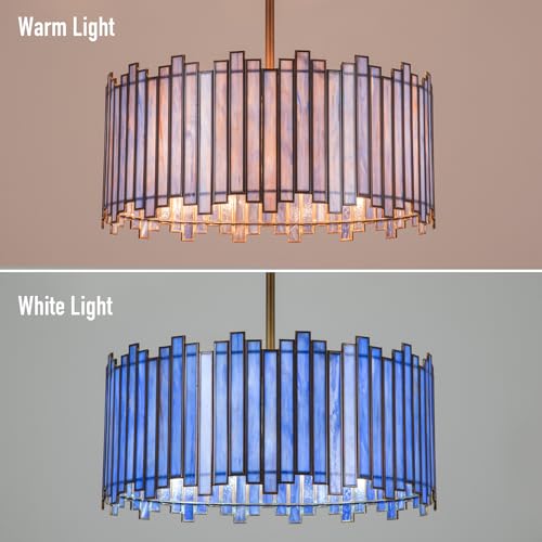 Drum Chandelier 4 (Blue Purple)