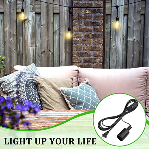 10 Pack Pendant Light Cord with Switch for E26 E27 (15 Feet)