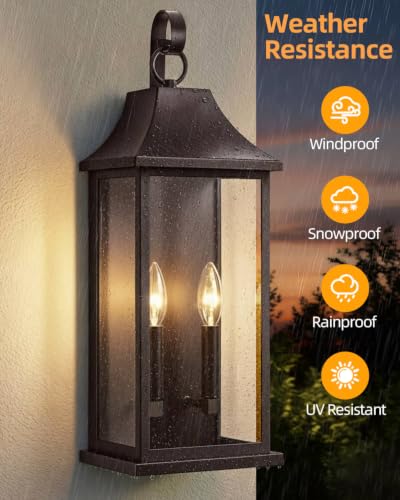22" Large Outdoor Wall Lights (Bronze / 22 Inch)