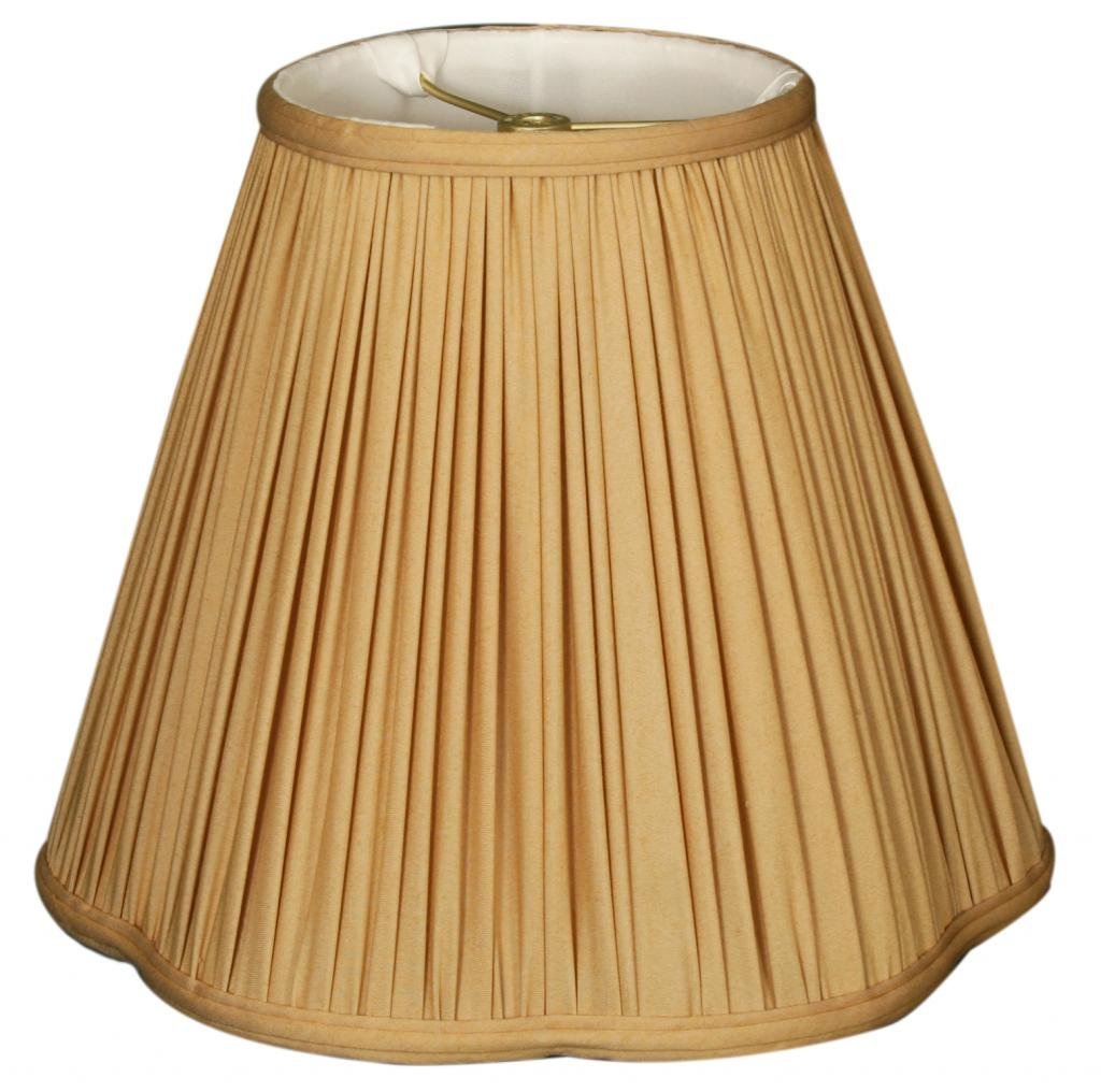 BS-754W-13AGL Bottom Scallop Gather Pleat Basic Lamp Shade, 5 x 13 x 8.75, Antique Gold (Antique Gold / 5 x 13 x 8.75 (WALL))