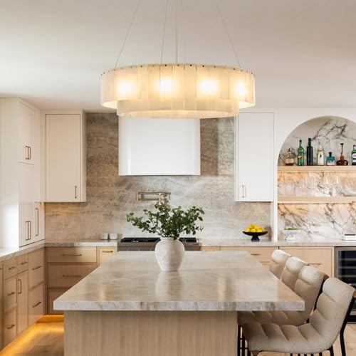 31" Round Alabaster Chandelier (31" Round)