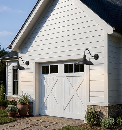 14" Outdoor Barn Gooseneck Lights (14 Dome - 2 Pack)