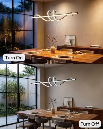 39.4in Dining Table Light Fixture (Black / 39.4in)