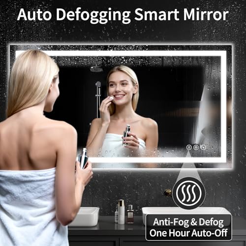50"x30" LED Bathroom Mirror with Lights (30"L x 50"W)