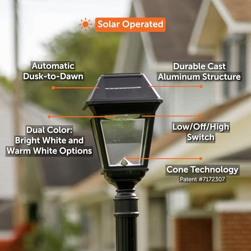 Solar Lamp Post Light Outdoor (Single Lamp)