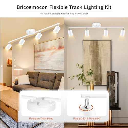 White Track Lighting Ceiling Fixture (White / 29.9" 4 Light Track Light)