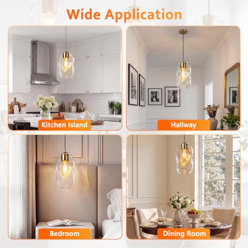 Pendant Lights Kitchen Island (Gold-11.4"H / 2 Pack)