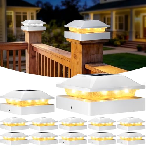 4x4 Post Solar Lights 12 Pack (White / 12 Packs)