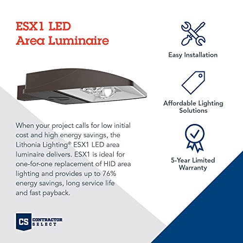 Outdoor ESX1 LED P2 5000K Type 3 Optic MVOLT Universal Pole Mounting Bi (Pole Mount / 21.7 W x 12 L x 8.9 H | Universal Pole Mount / 5000K Daylight (8,000 & 14,000 Lumens))