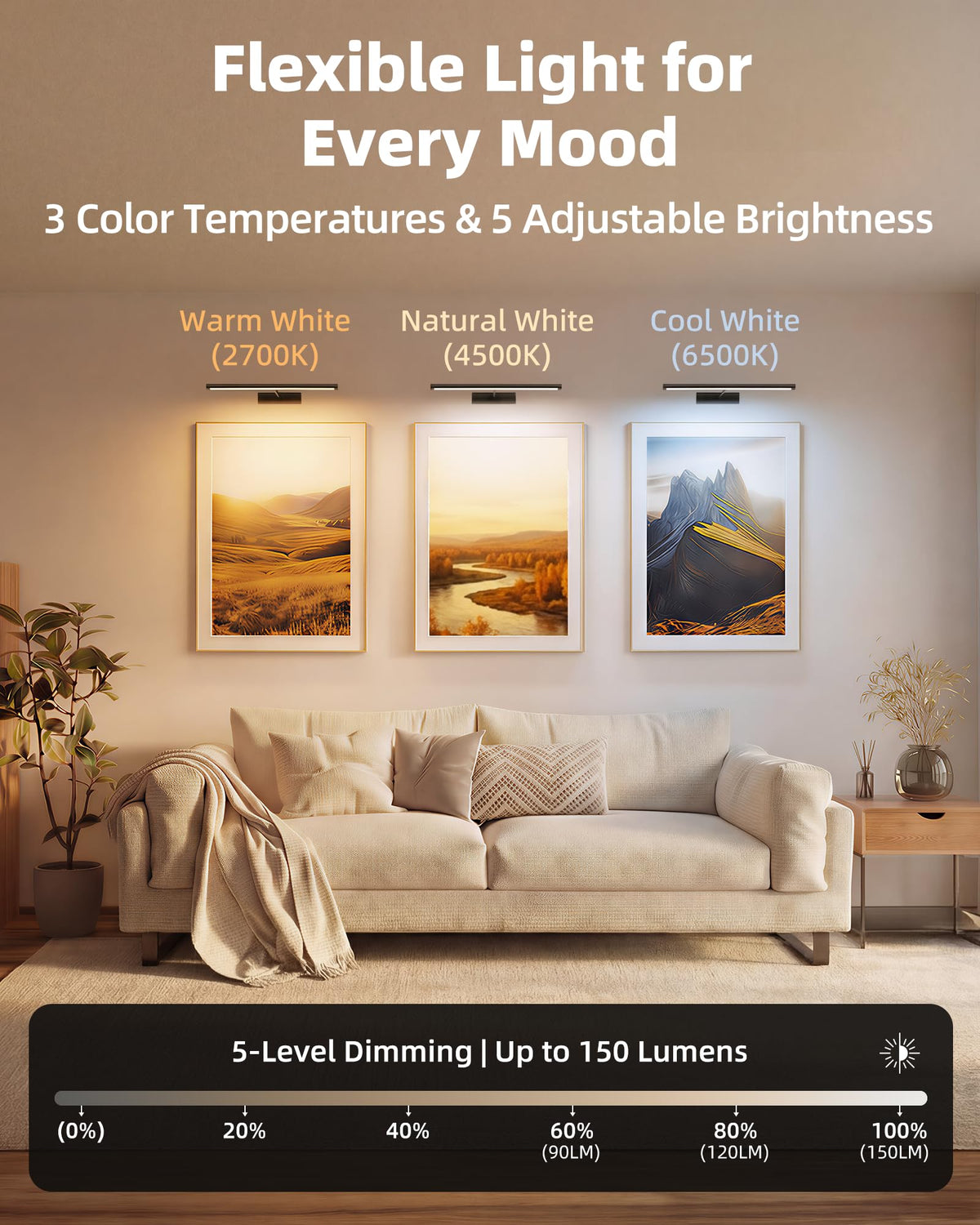 Picture Light for Wall (Black / 16inch)
