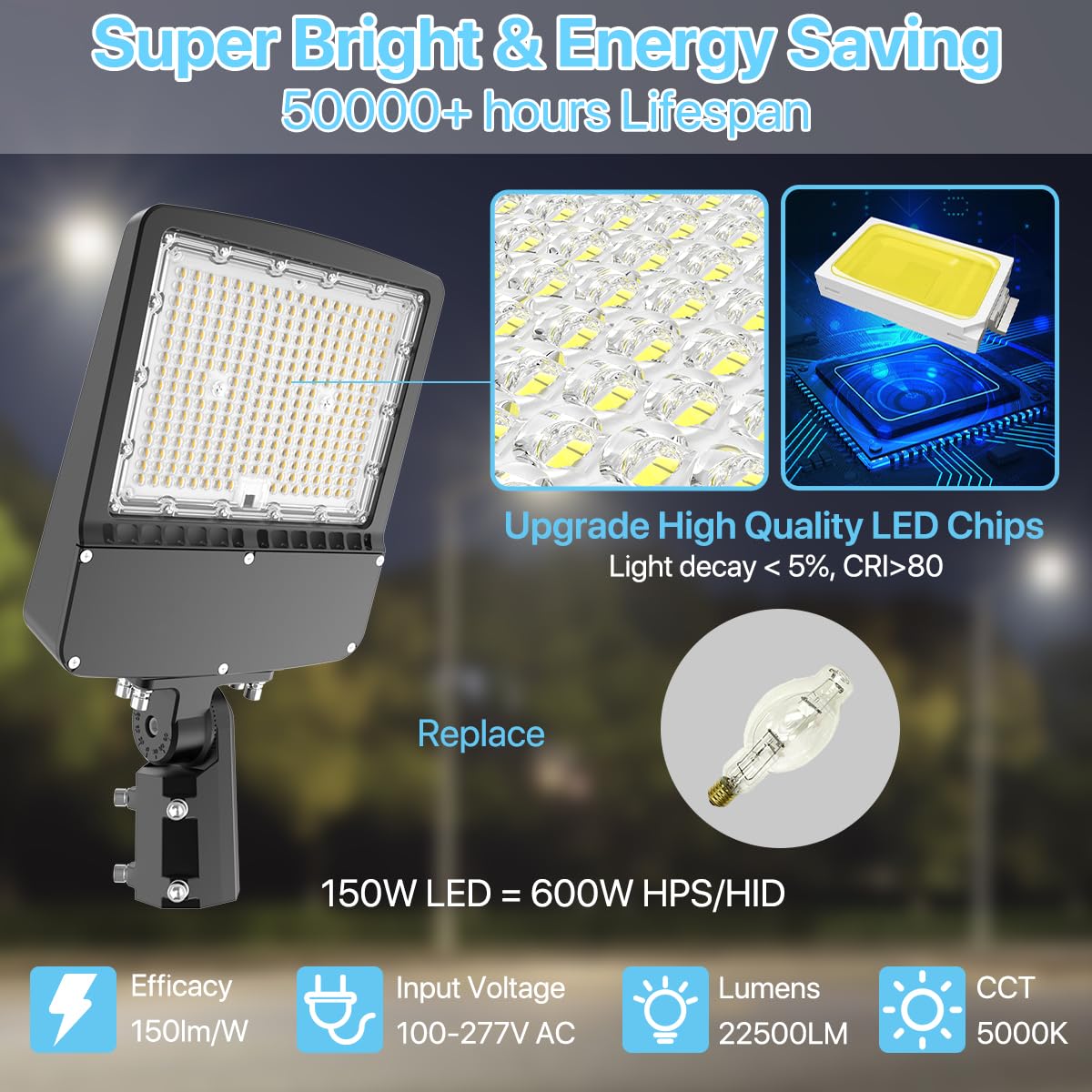 Parking Lot Light 150W