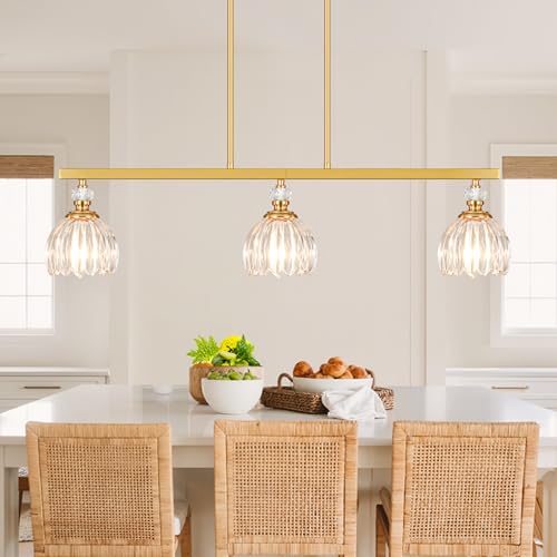 Gold Island Light for Kitchen (3-Light / Gold)