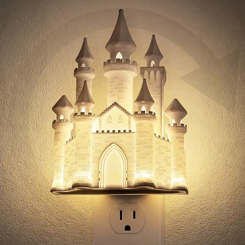 Night Lights Plug into Wall (Castle-3000K / 1 Pack)