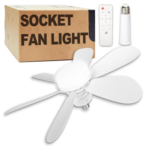Screw in Ceiling Fan with Light (White-2)
