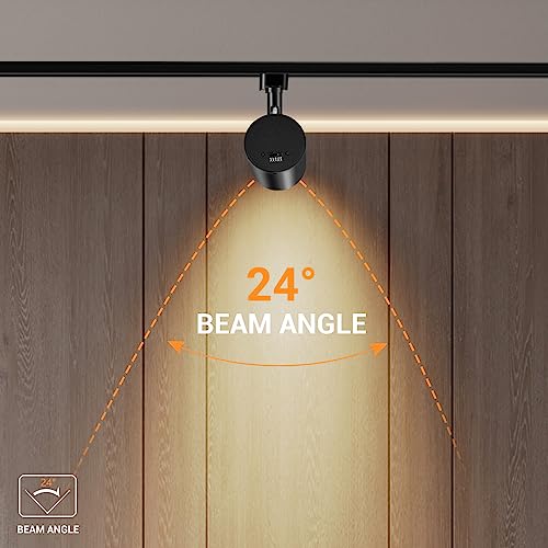 16-Pack 5-Color LED Track Lighting Heads H Type Track Light Heads Dimmable, 2000K 3000K 4000K 5000K 6000K Adjustable, Flicker Free CRI90+ 24° 10W 800lm, Black (Black / 16 Pack)