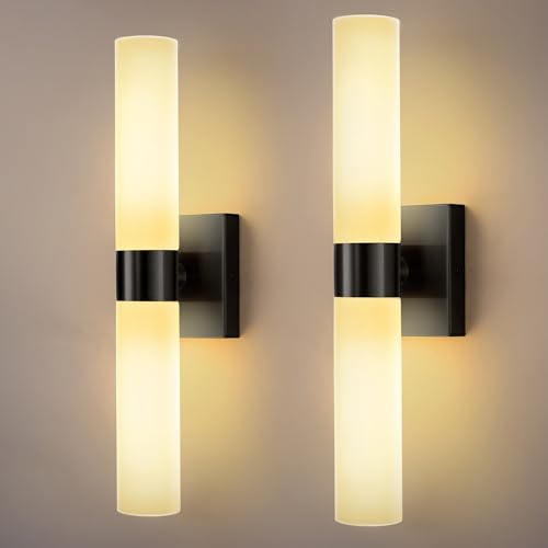 Wall Sconce Set of 2 (Black / 17in)