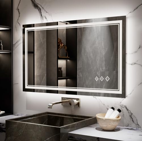Lighted Vanity Mirror (Front and Backlit / 40"L x 24"W)