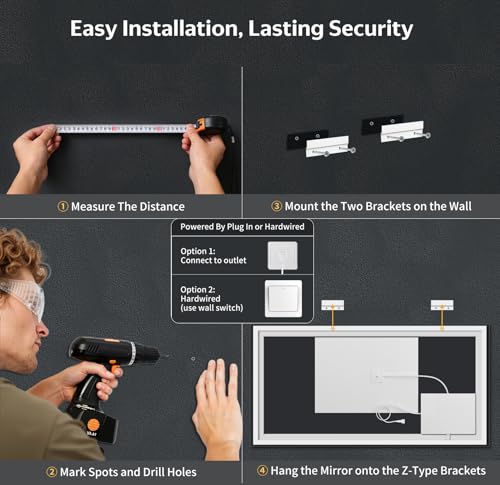 72"x32" LED Bathroom Mirror with Lights (Frontlit & Backlit / 72"L x 32"W)