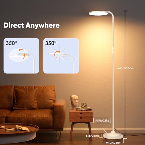 36W LED Floor Lamp (White)