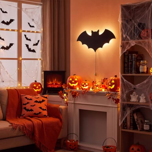 Halloween Bat Night Light Wall Lamp Sleeping Nursery Lighting (Bat)