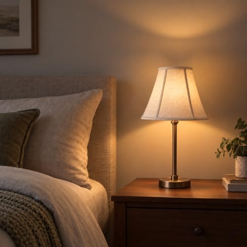 1 Pack Beige Natural Linen Bell Lamp Shade (Beige / Medium - 6.5×13×10 in)