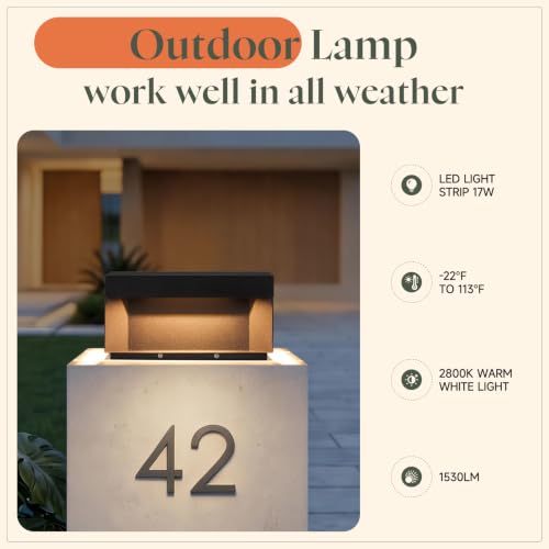11.8'' Outdoor Post Lights Hard Wired (11.8'' AC100-240 Wired Post light)