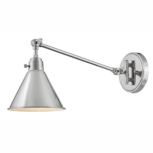 Arti Medium Swing Arm Single Light Wall Sconce (Polished Nickel)