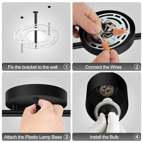 4 Light Led Track Lighting (4 light Black)