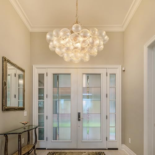 Modern Glass Chandelier (Pendant 9-Light 31.1 inches Gold)