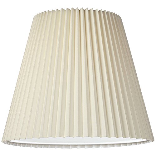 Pre Assembled Edie Large Ivory Pleated Lamp Shade 10x17x14.75 (Ivory)