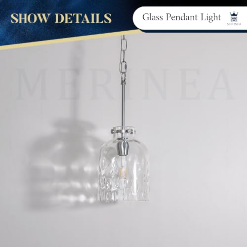 Small Chrome Bell Glass Pendant Light (Chrome / Small)